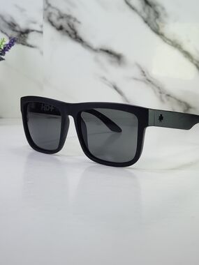 SPY Discord Sunglasses HD+ Black Square 57mm